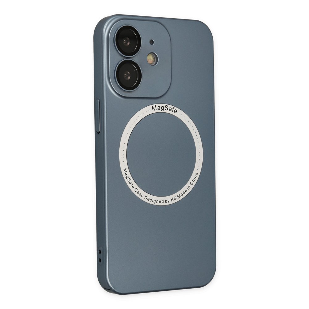 Newface iPhone 12 Kılıf Jack Magneticsafe Lens Silikon - Sierra Blue