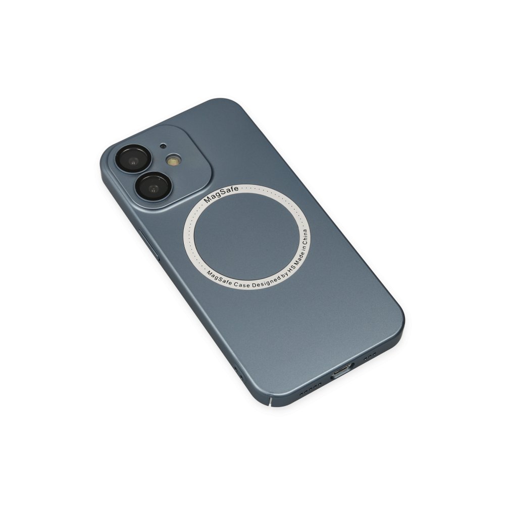 Newface iPhone 12 Kılıf Jack Magneticsafe Lens Silikon - Sierra Blue