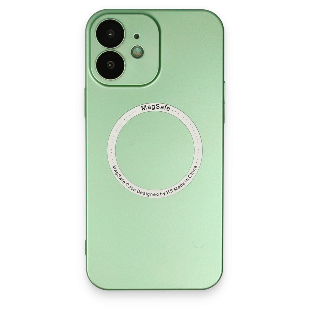 Newface iPhone 12 Kılıf Jack Magneticsafe Lens Silikon - Yeşil