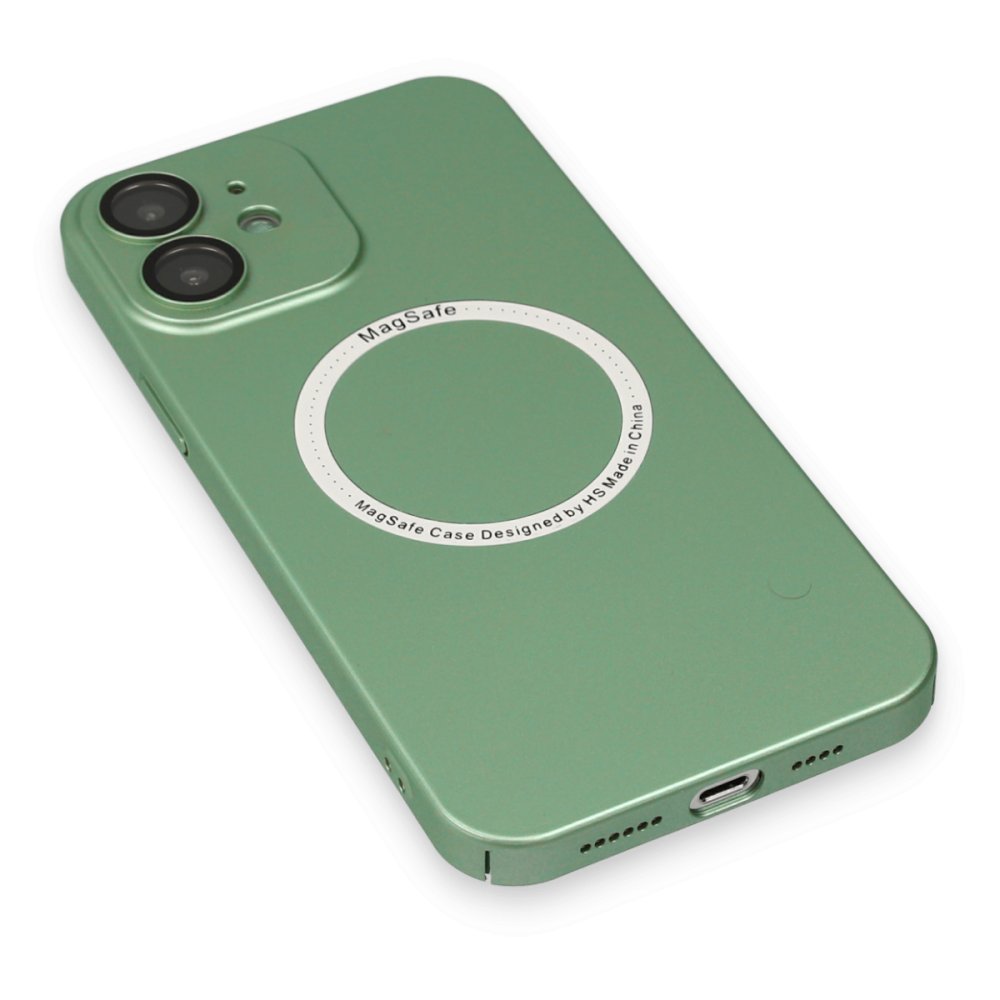 Newface iPhone 12 Kılıf Jack Magneticsafe Lens Silikon - Yeşil