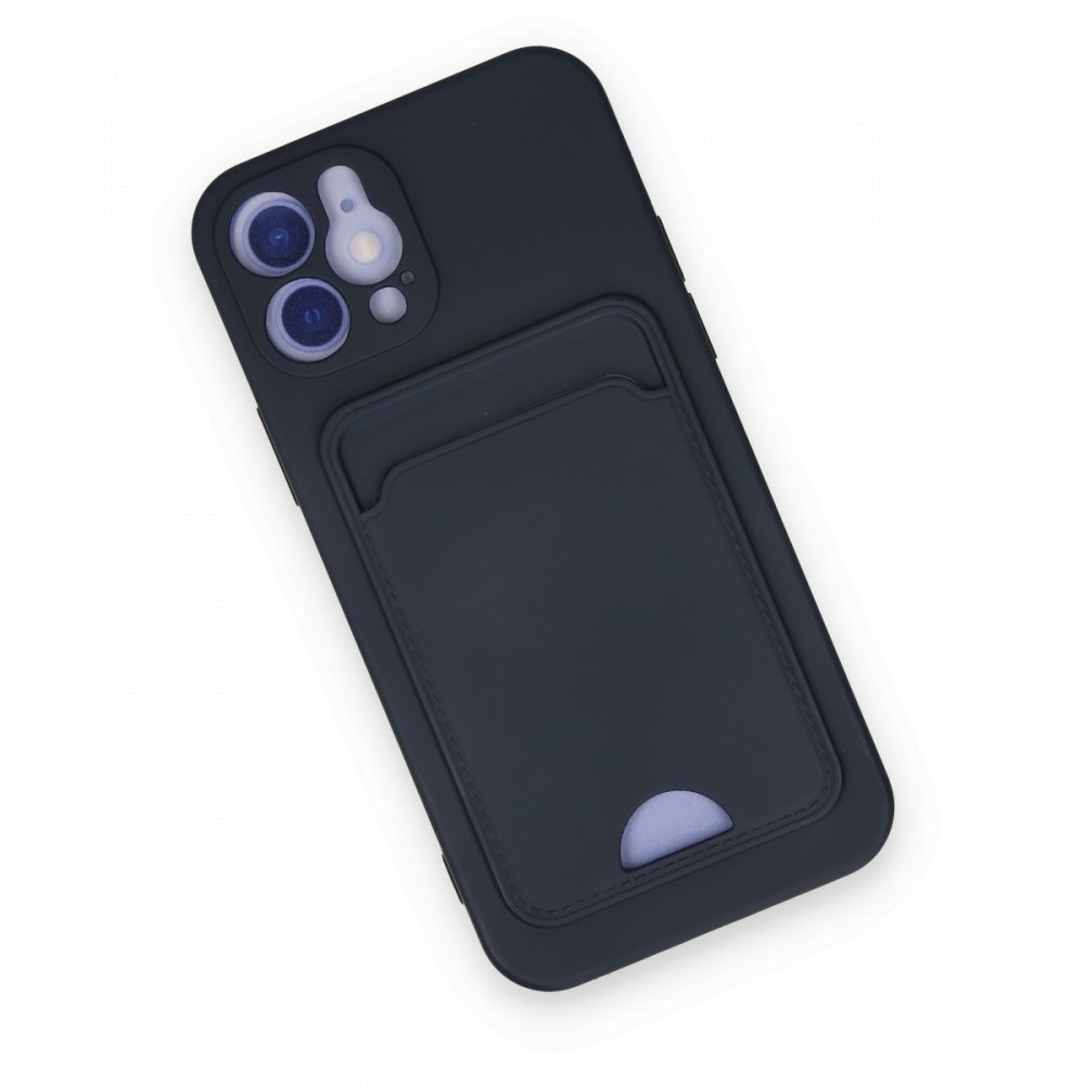 Newface iPhone 12 Kılıf Kelvin Kartvizitli Silikon - Lacivert
