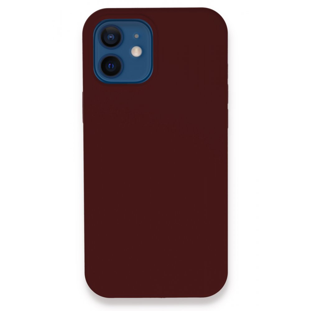 Newface iPhone 12 Kılıf Lansman Legant Silikon - Bordo