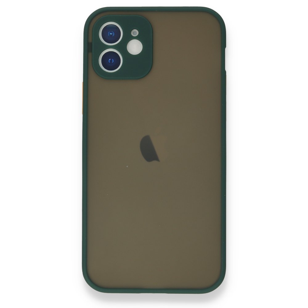 Newface iPhone 12 Kılıf Montreal Silikon Kapak - Yeşil