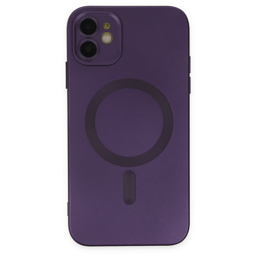 Newface iPhone 12 Kılıf Moshi Lens Magneticsafe Silikon - Mor