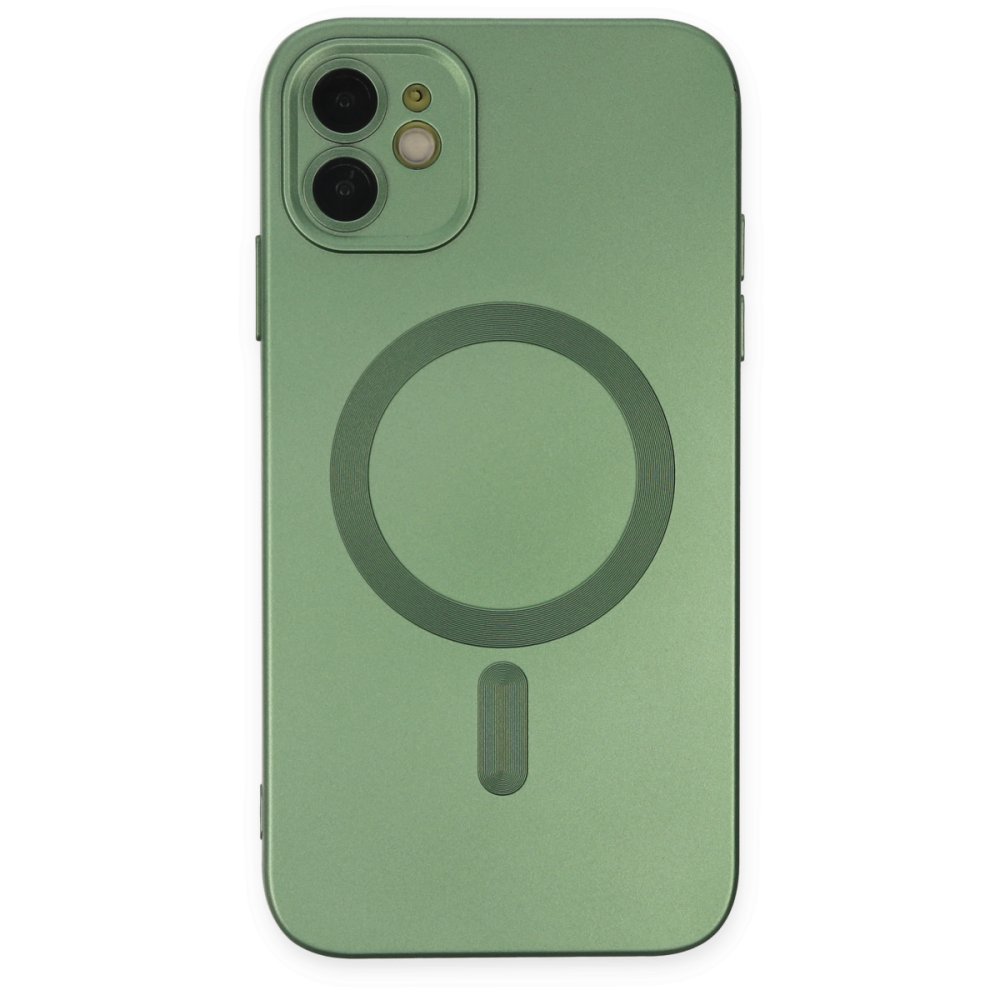 Newface iPhone 12 Kılıf Moshi Lens Magneticsafe Silikon - Yeşil