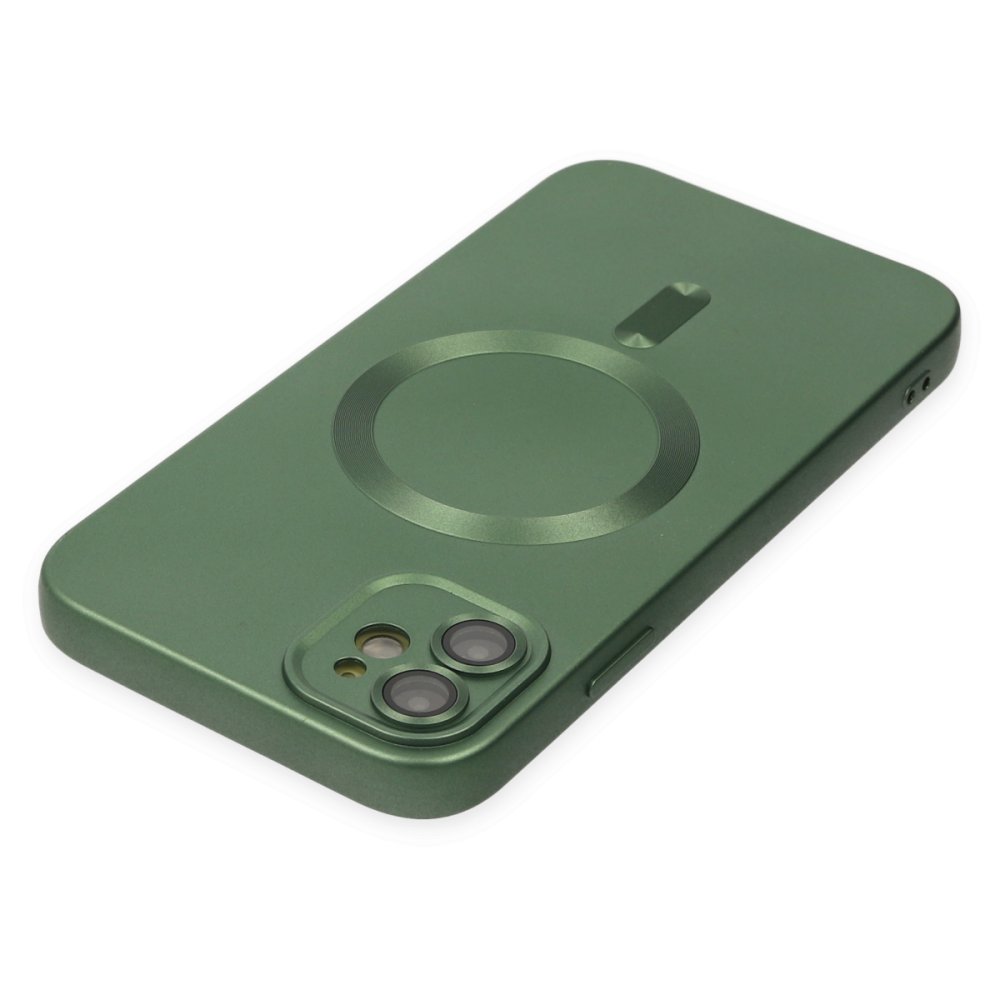 Newface iPhone 12 Kılıf Moshi Lens Magneticsafe Silikon - Yeşil