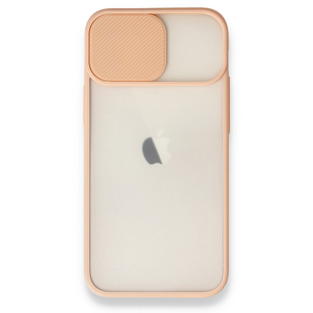 Newface iPhone 12 Mini Kılıf Palm Buzlu Kamera Sürgülü Silikon - Pembe