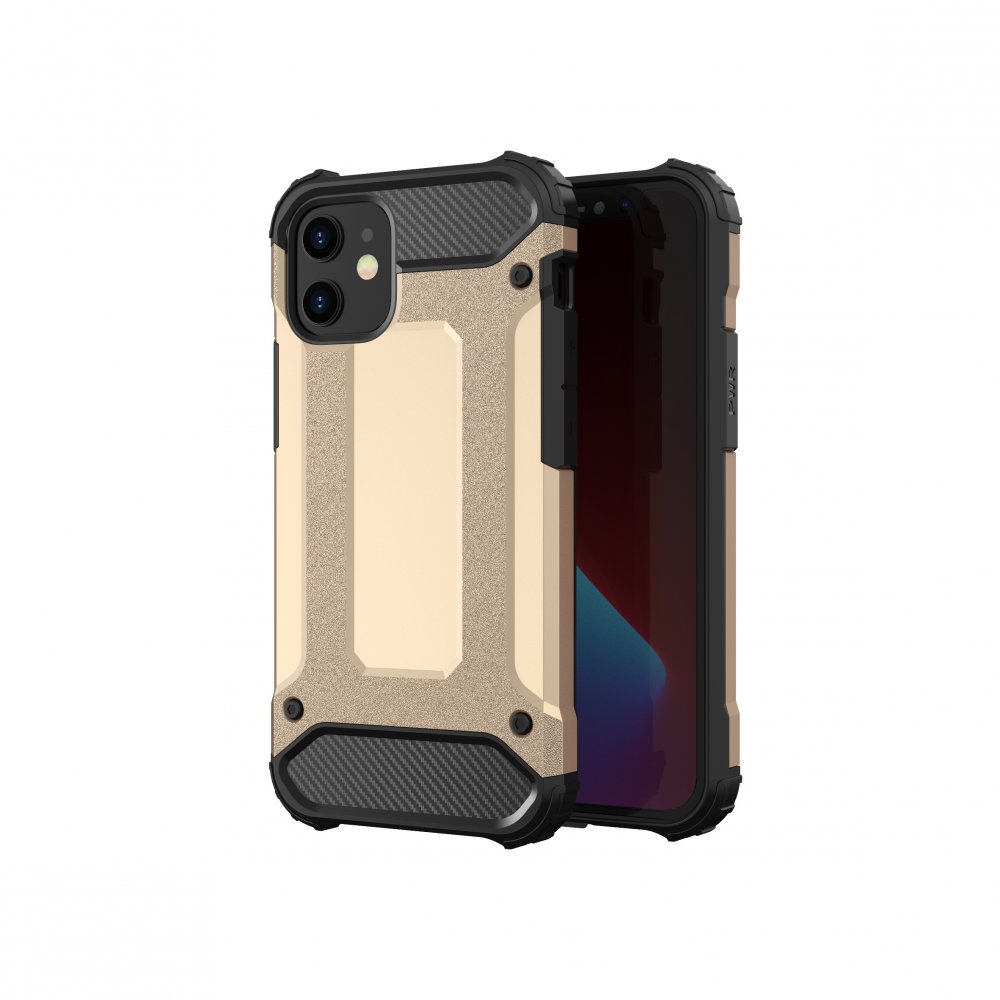 Newface iPhone 12 Mini Kılıf Tank Silikon Kapak - Gold