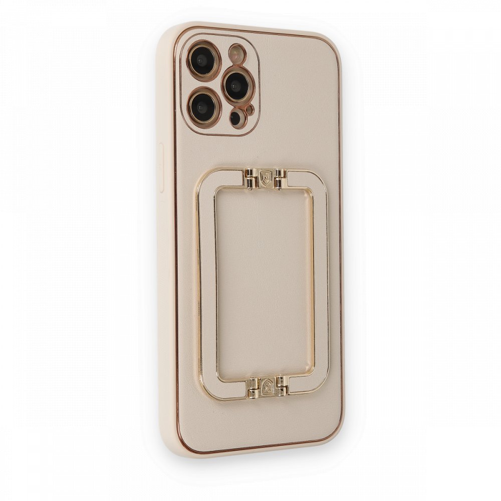 Newface iPhone 12 Pro Kılıf Coco Elit Kapak - Gold