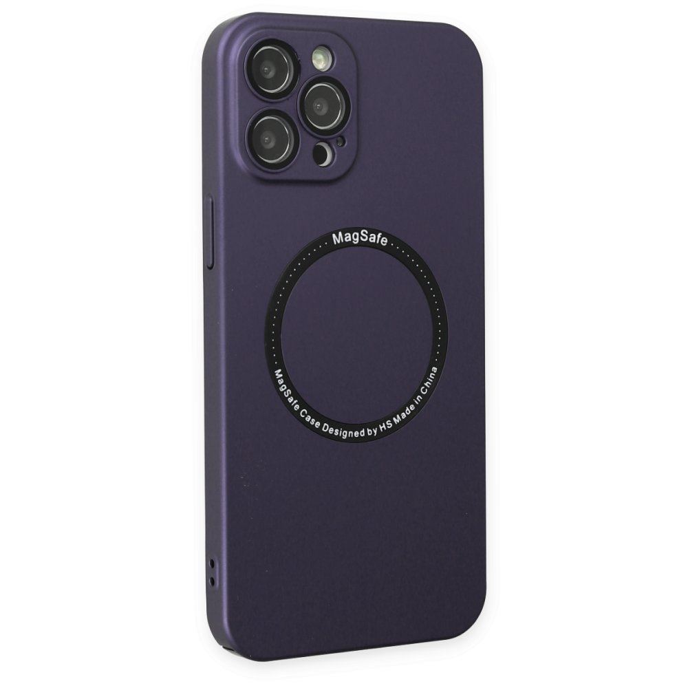 Newface iPhone 12 Pro Kılıf Jack Magneticsafe Lens Silikon - Mor