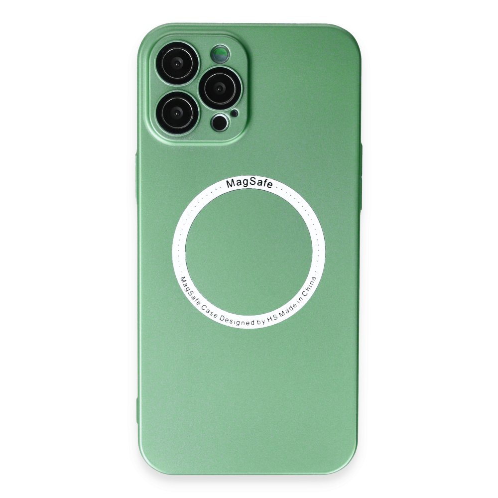 Newface iPhone 12 Pro Kılıf Jack Magneticsafe Lens Silikon - Yeşil