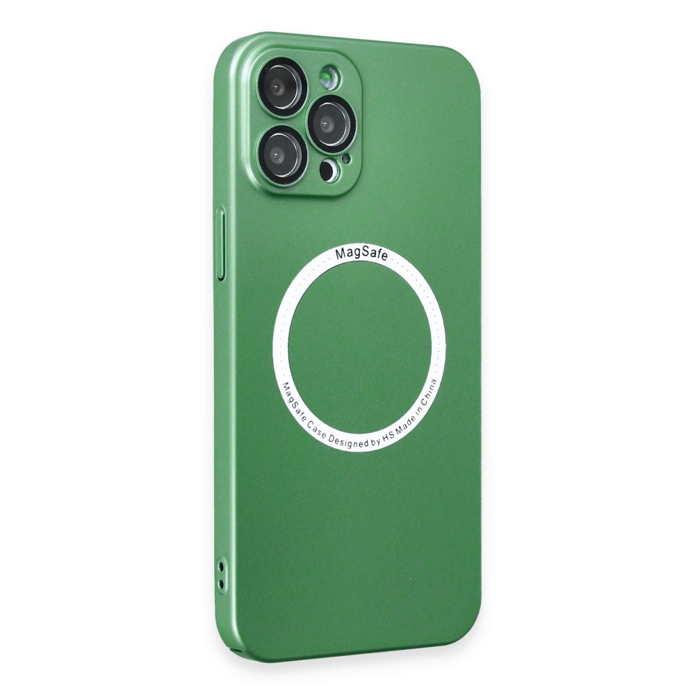 Newface iPhone 12 Pro Kılıf Jack Magneticsafe Lens Silikon - Yeşil