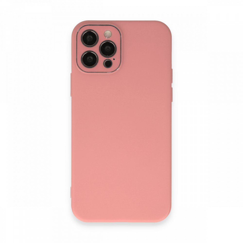 Newface iPhone 12 Pro Kılıf Lansman Glass Kapak - Pembe