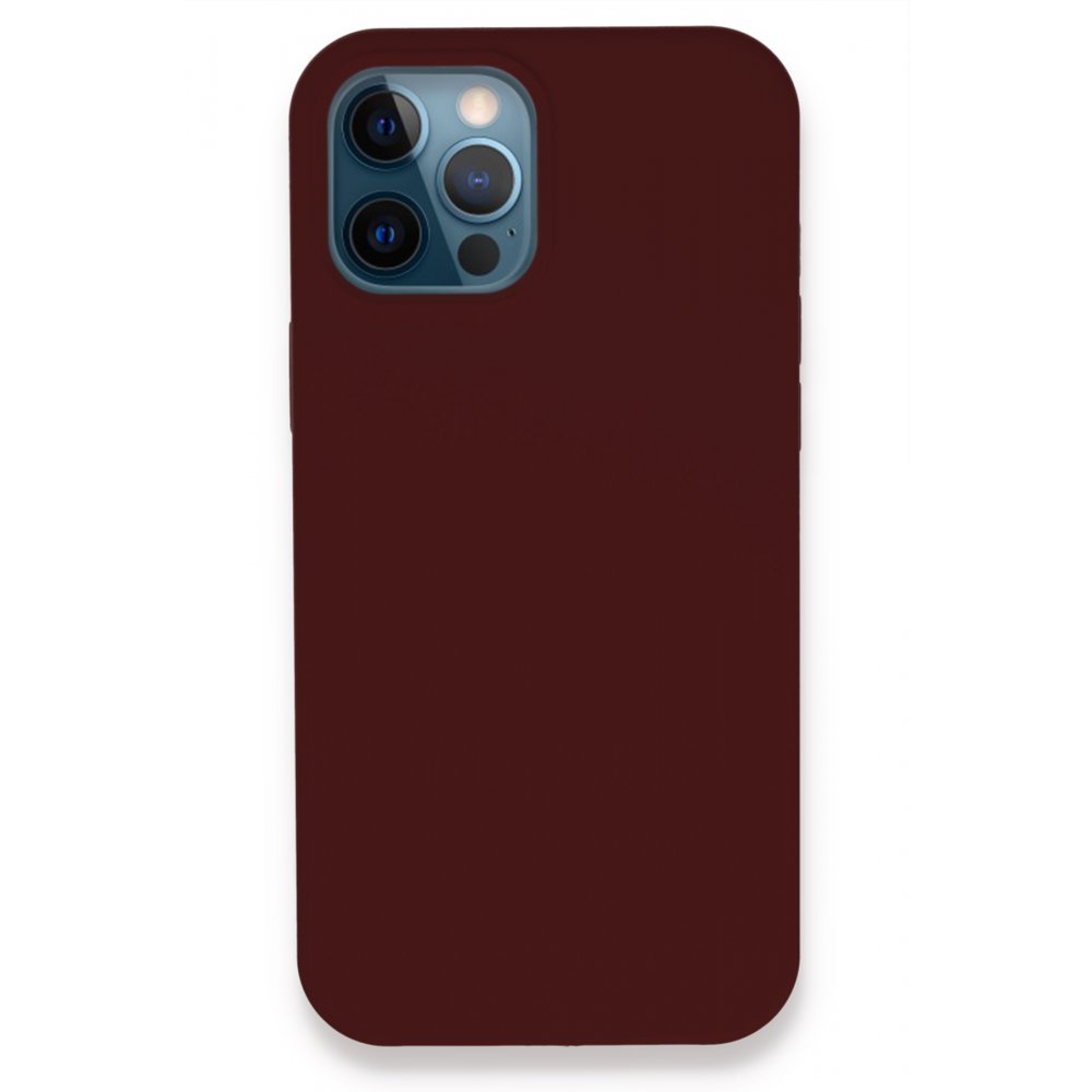 Newface iPhone 12 Pro Kılıf Lansman Legant Silikon - Bordo