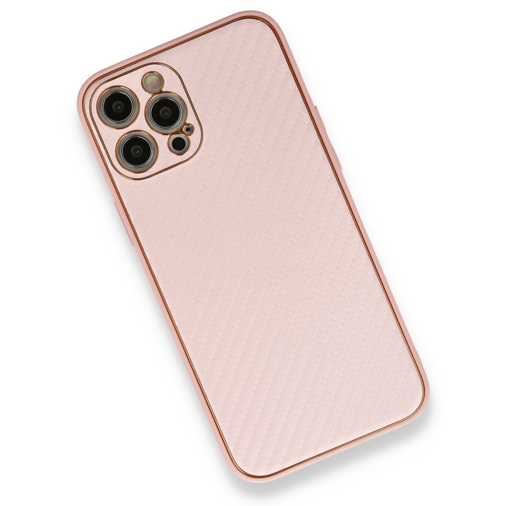 Newface iPhone 12 Pro Max Kılıf Coco Karbon Silikon - Pembe