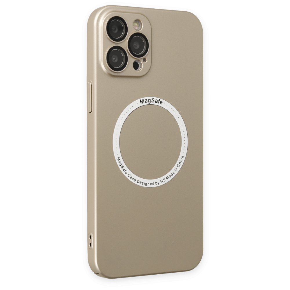 Newface iPhone 12 Pro Max Kılıf Jack Magneticsafe Lens Silikon - Gold