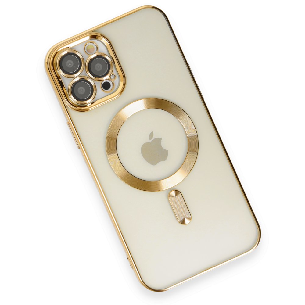 Newface iPhone 12 Pro Max Kılıf Kross Magneticsafe Kapak - Gold