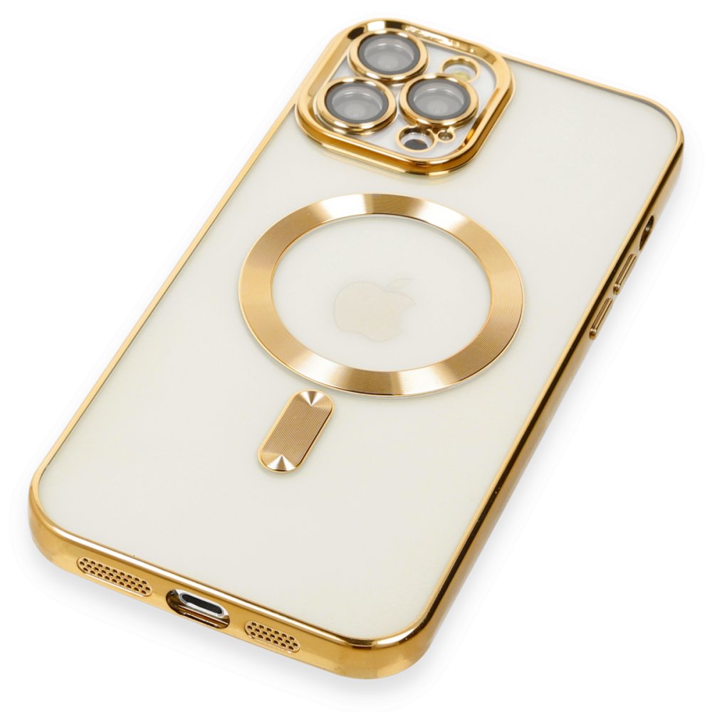 Newface iPhone 12 Pro Max Kılıf Kross Magneticsafe Kapak - Gold