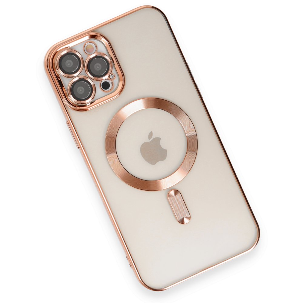 Newface iPhone 12 Pro Max Kılıf Kross Magneticsafe Kapak - Rose