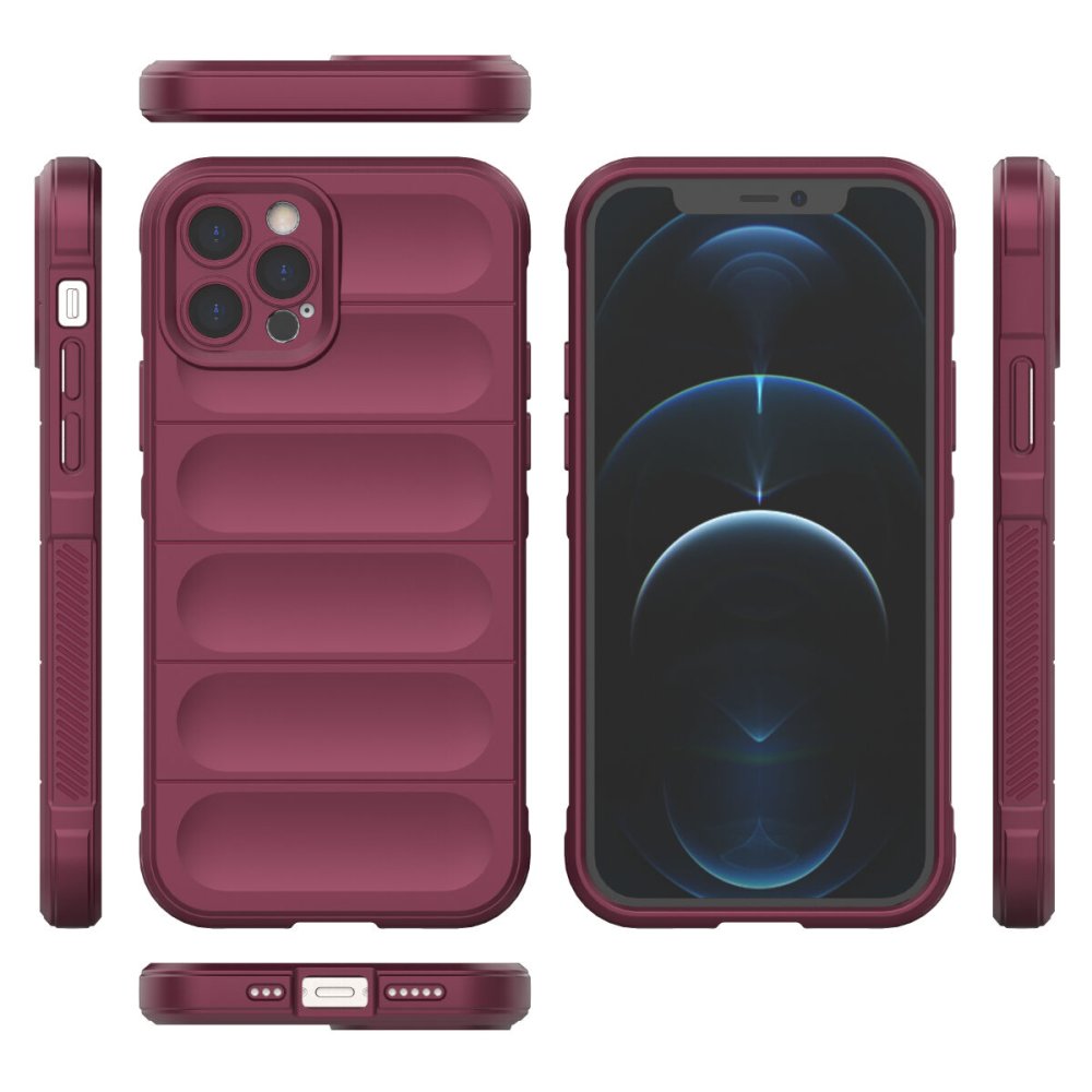 Newface iPhone 12 Pro Max Kılıf Optimum Silikon - Bordo