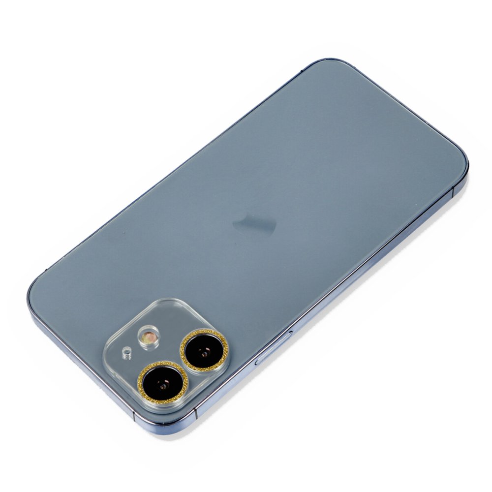 Newface iPhone 12 Shine Kamera Lens Koruma Cam - Gold