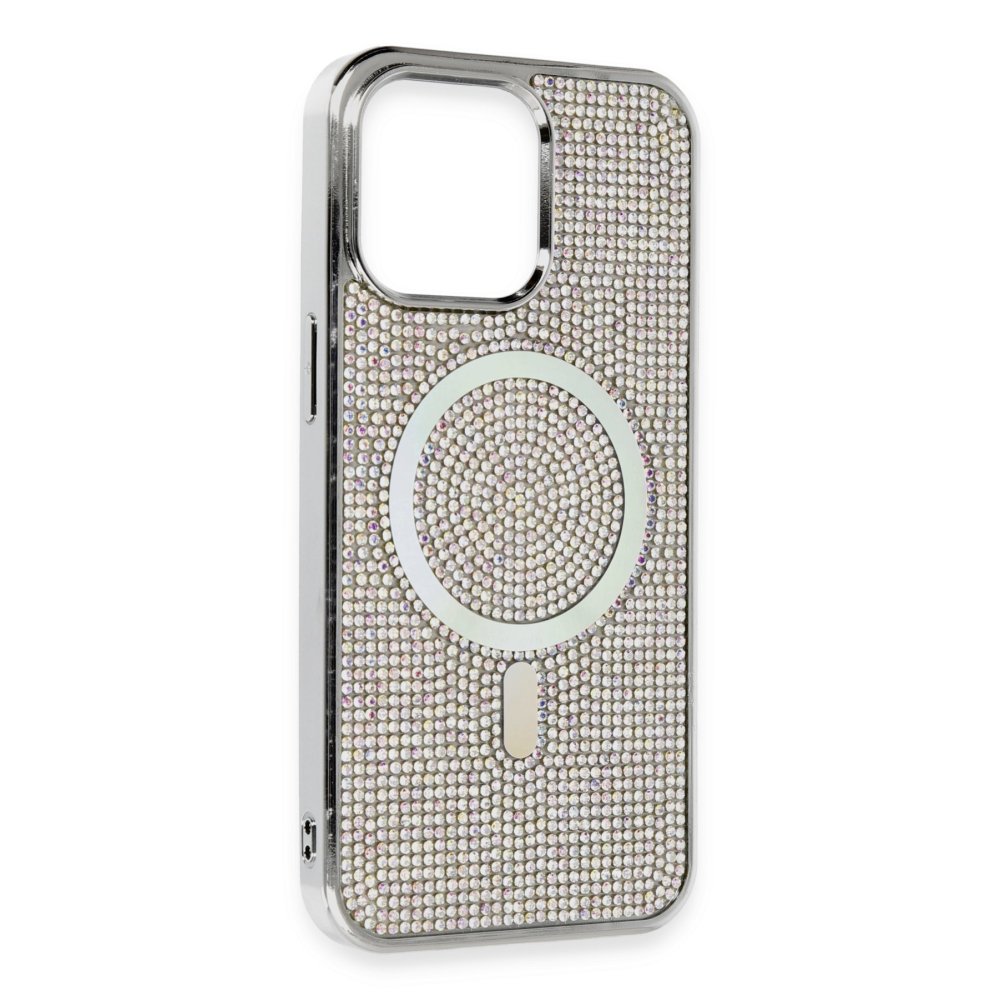 Newface iPhone 13 Kılıf Diamond Magsafe Kapak - Rainbow