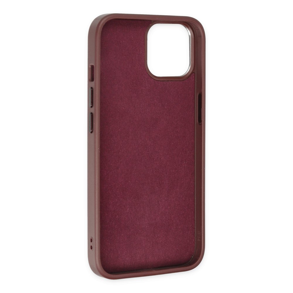 Newface iPhone 13 Kılıf King Kapak - Bordo-Siyah