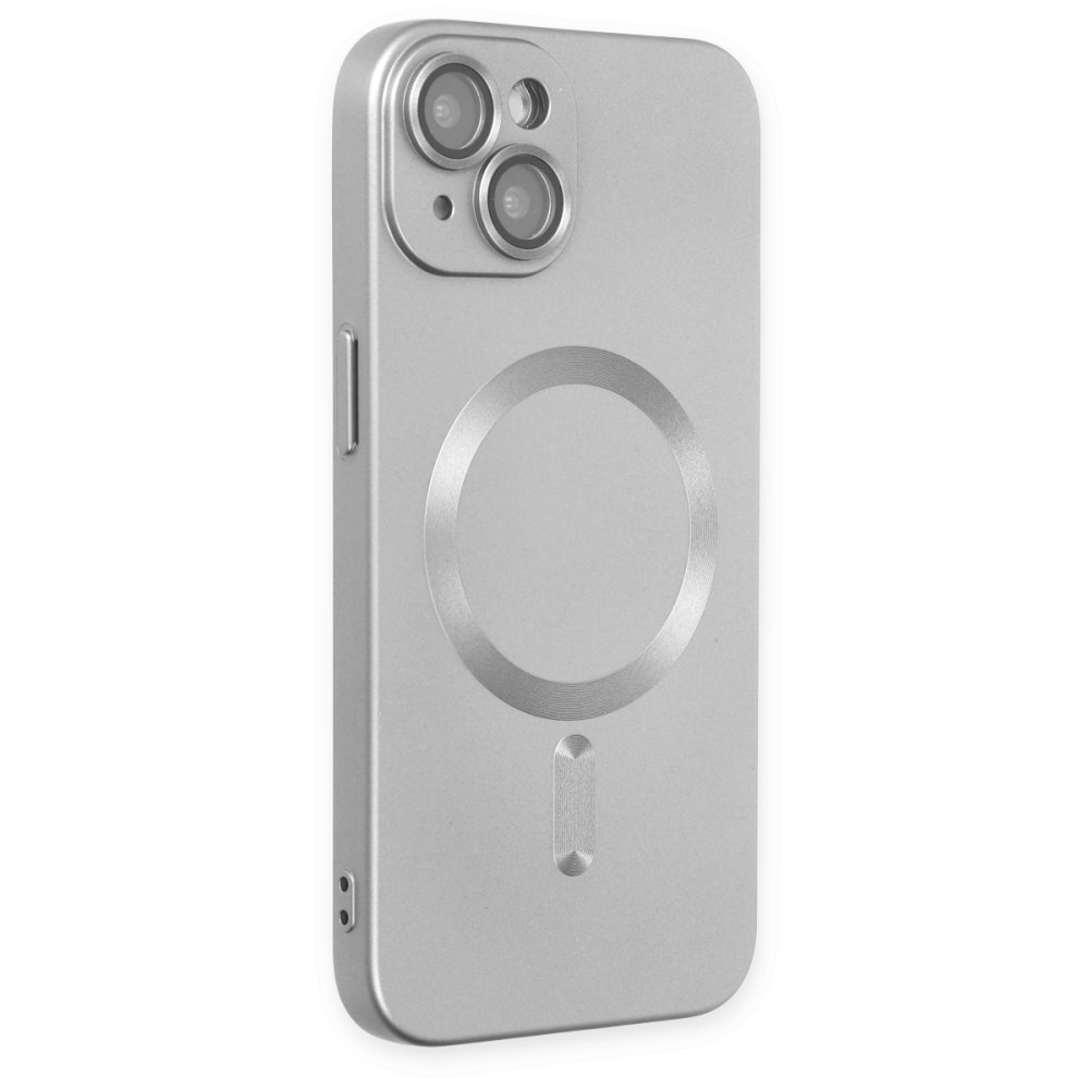 Newface iPhone 13 Kılıf Moshi Lens Magneticsafe Silikon - Gümüş