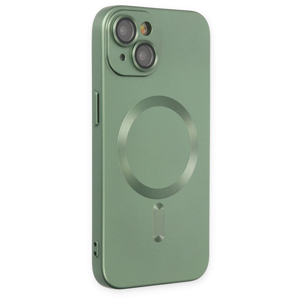 Newface iPhone 13 Kılıf Moshi Lens Magneticsafe Silikon - Yeşil