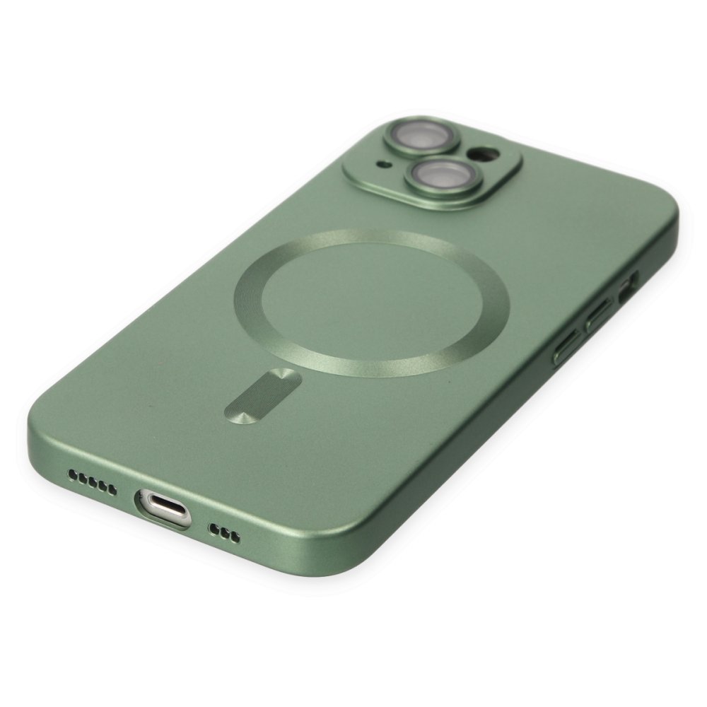 Newface iPhone 13 Kılıf Moshi Lens Magneticsafe Silikon - Yeşil