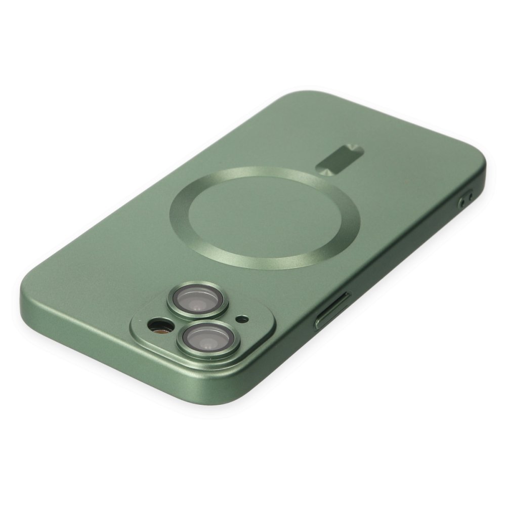 Newface iPhone 13 Kılıf Moshi Lens Magneticsafe Silikon - Yeşil