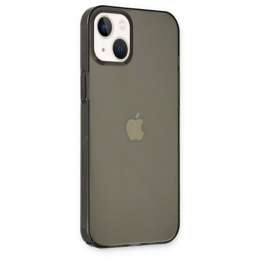 Newface iPhone 13 Kılıf Pc Sert Şeffaf Kapak - Siyah