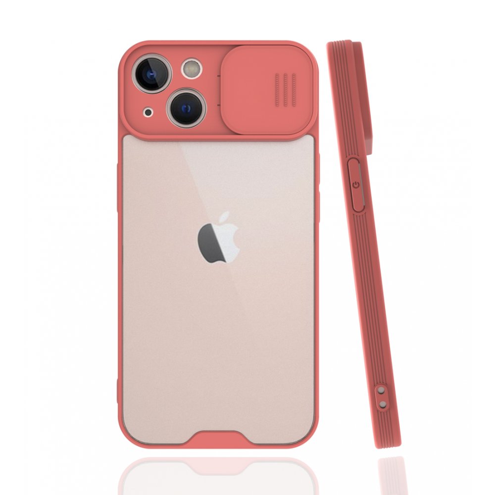 Newface iPhone 13 Mini Kılıf Platin Kamera Koruma Silikon - Pembe