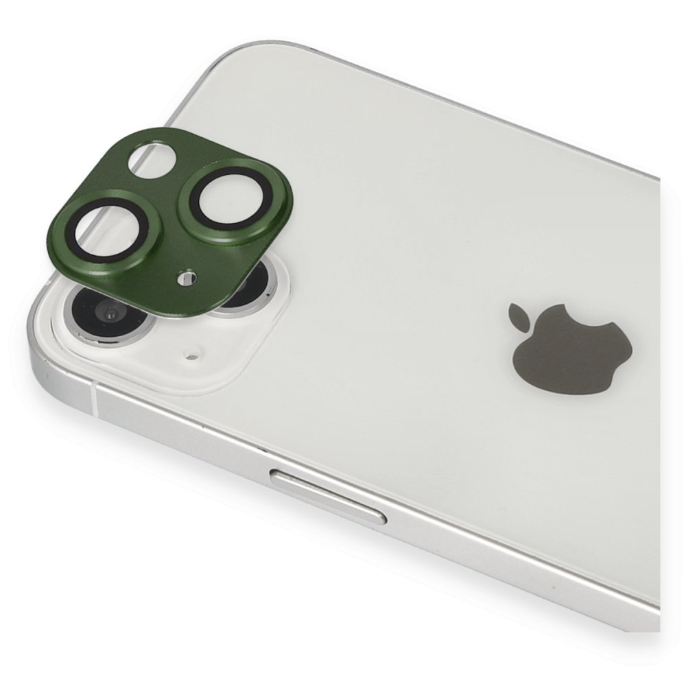 Newface iPhone 13 Pers Alüminyum Kamera Lens - Yeşil