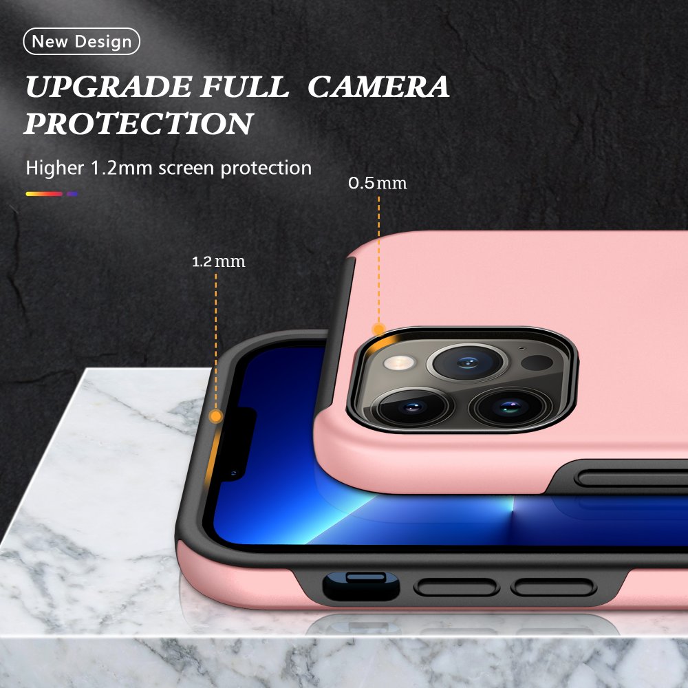 Newface iPhone 13 Pro Kılıf Elit Yüzüklü Kapak - Pembe