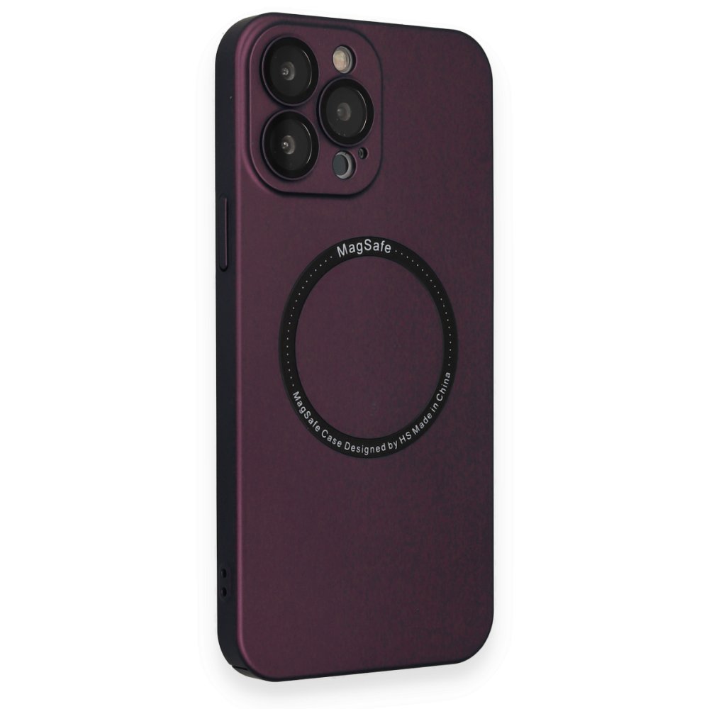 Newface iPhone 13 Pro Kılıf Jack Magneticsafe Lens Silikon - Mürdüm