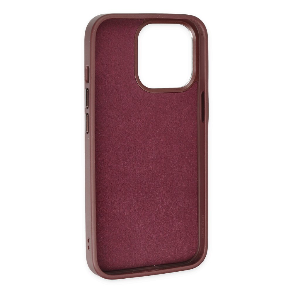 Newface iPhone 13 Pro Kılıf King Kapak - Bordo-Siyah