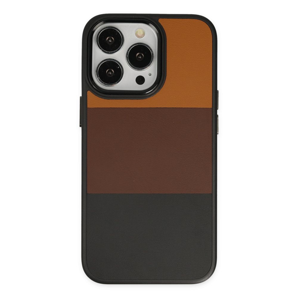 Newface iPhone 13 Pro Kılıf King Kapak - Taba-Siyah