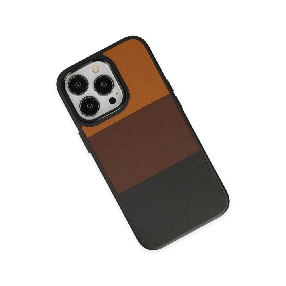Newface iPhone 13 Pro Kılıf King Kapak - Taba-Siyah
