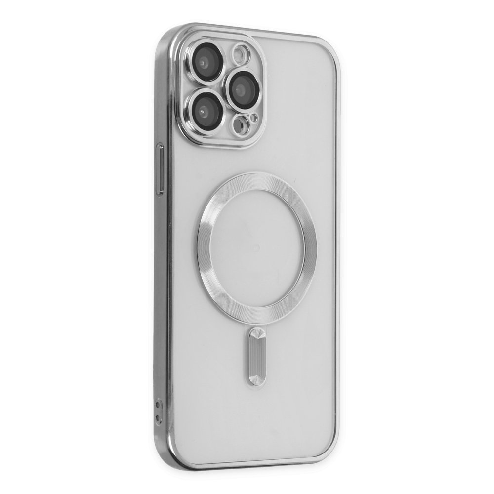 Newface iPhone 13 Pro Kılıf Kross Magneticsafe Kapak - Gümüş