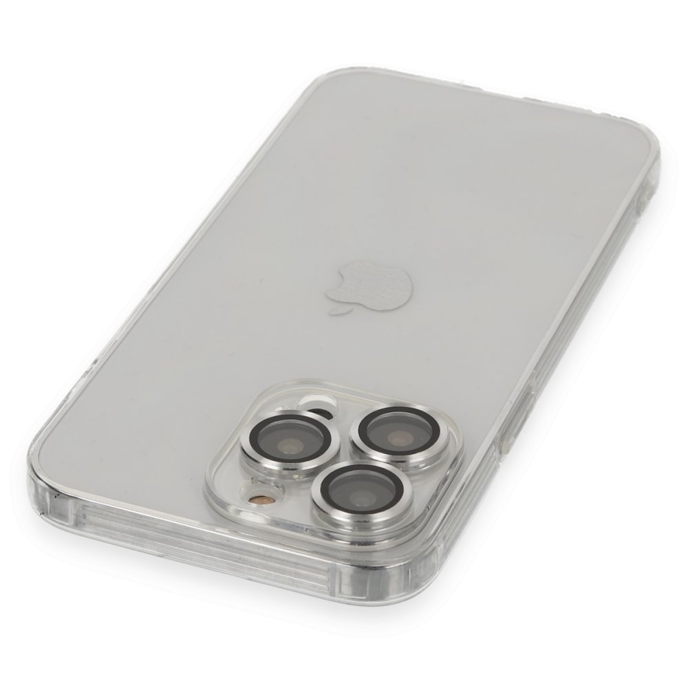 Newface iPhone 13 Pro Kılıf Luko Lens Silikon - Gümüş