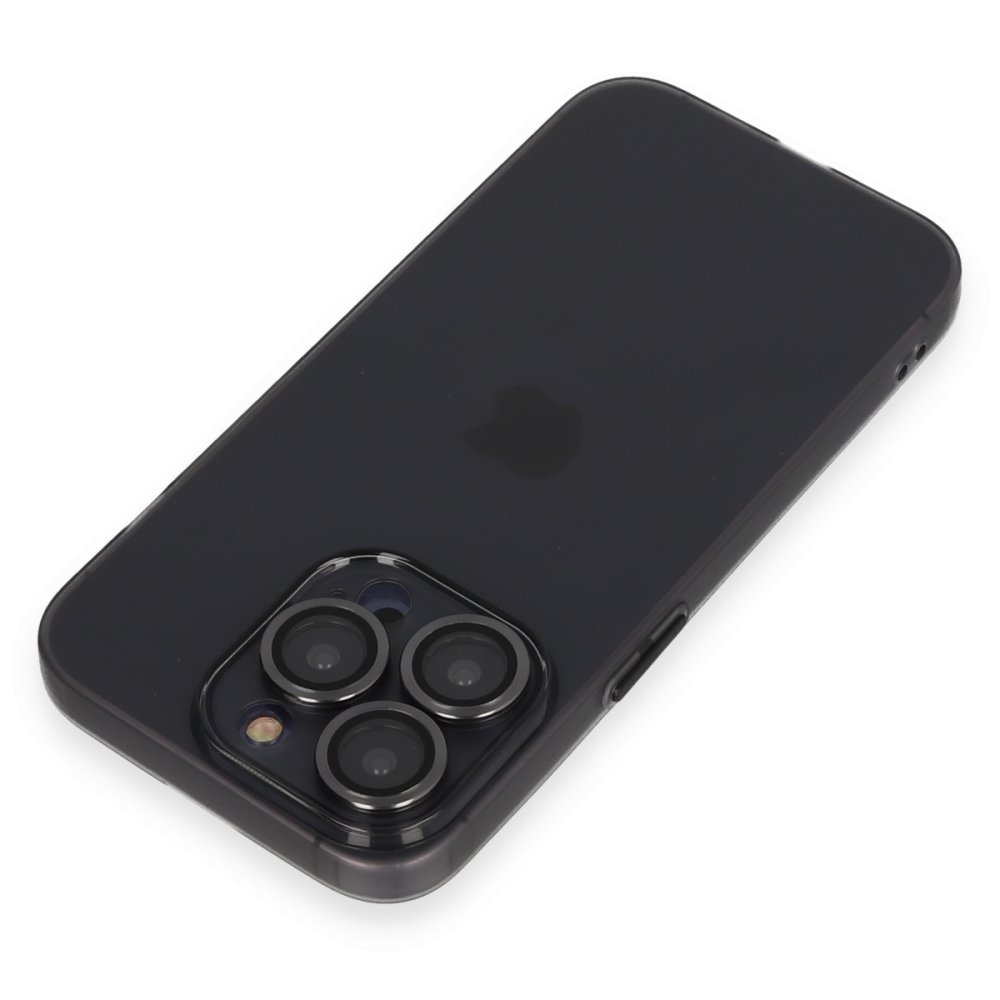 Newface iPhone 13 Pro Kılıf Luko Lens Silikon - Siyah