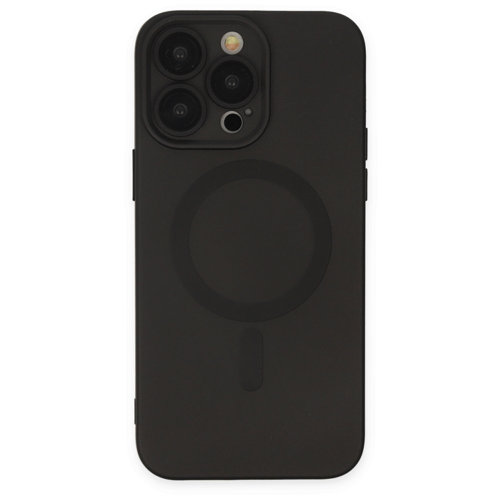 Newface iPhone 13 Pro Kılıf Moshi Lens Magneticsafe Silikon - Siyah