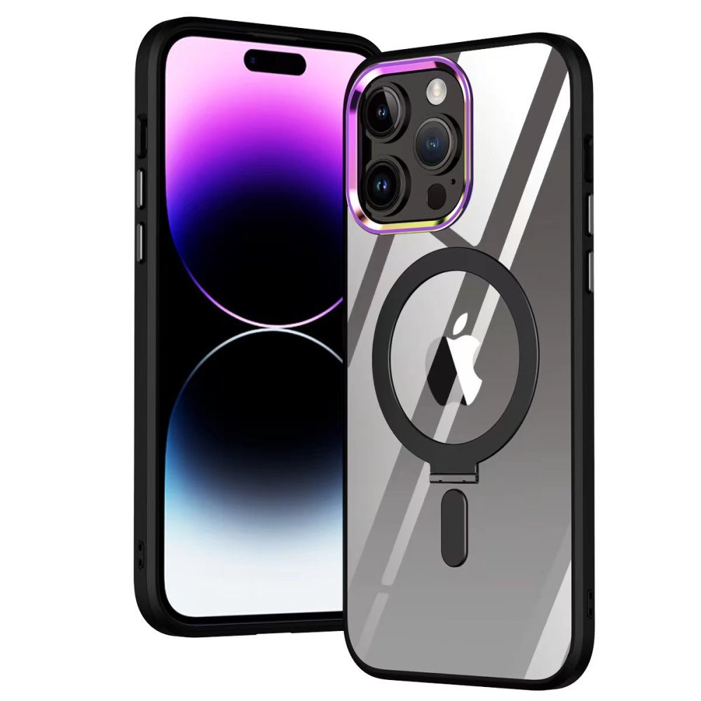 Newface iPhone 13 Pro Kılıf Mudo Magneticsafe Standlı Kapak - Siyah