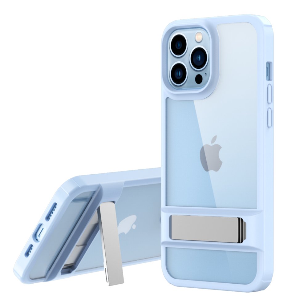 Newface iPhone 13 Pro Kılıf Rolet Stand Kapak - Sierra Blue