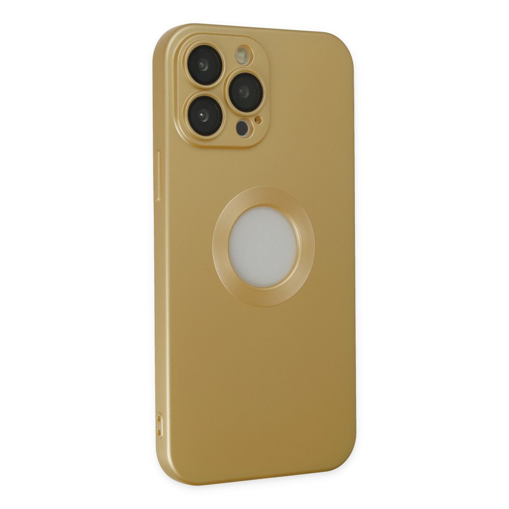 Newface iPhone 13 Pro Kılıf Vamos Lens Silikon - Gold