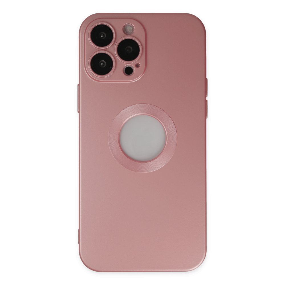 Newface iPhone 13 Pro Kılıf Vamos Lens Silikon - Rose Gold