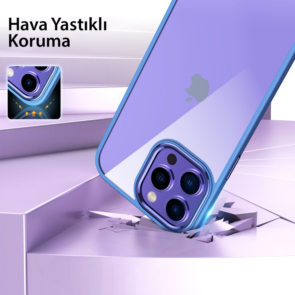 Newface iPhone 13 Pro Max Kılıf Power Silikon - Mor
