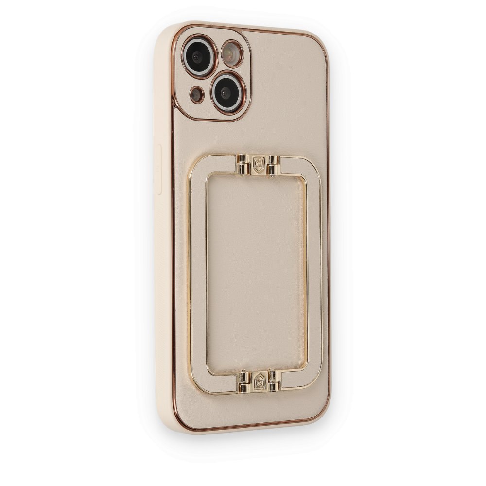 Newface iPhone 14 Kılıf Coco Elit Kapak - Gold