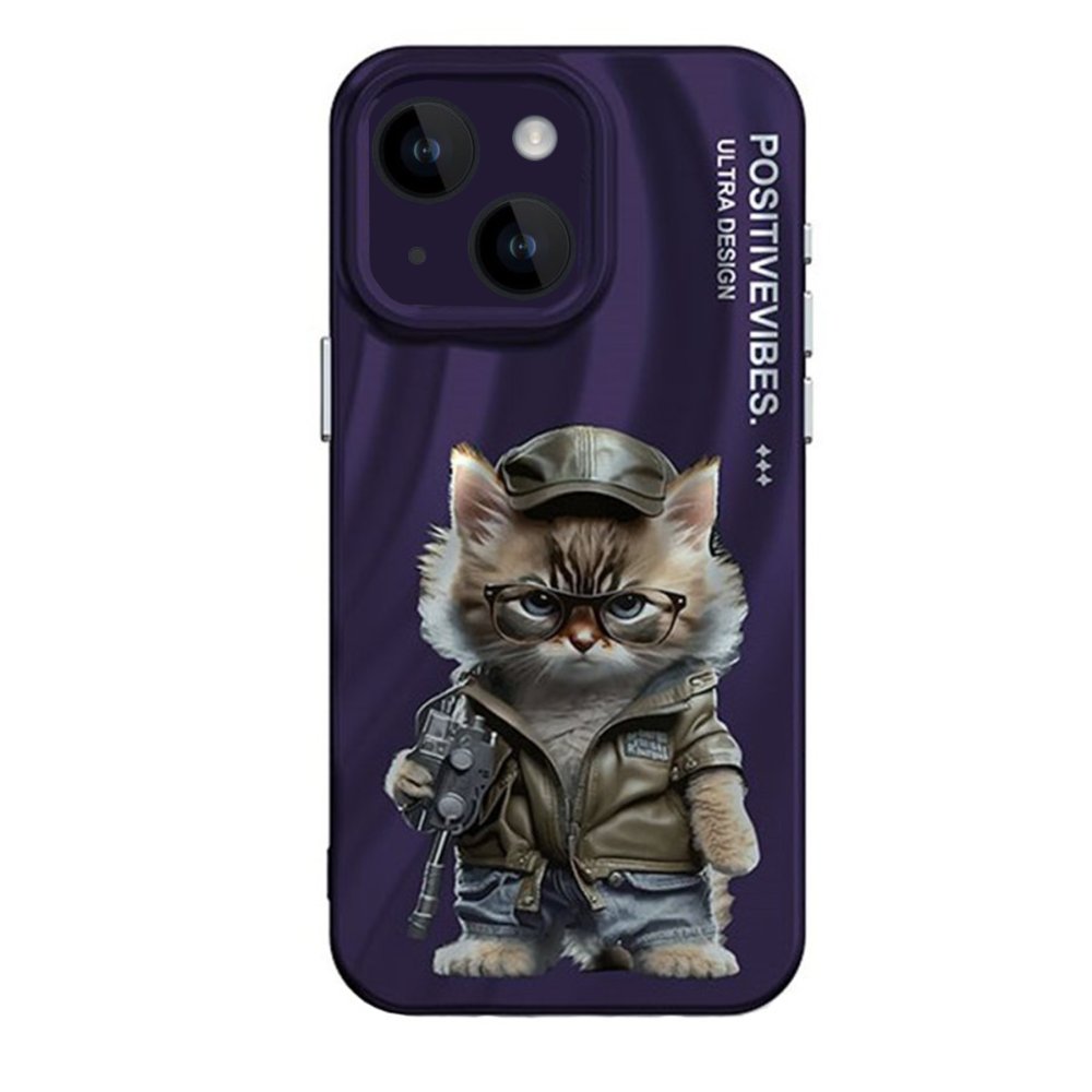 Newface iPhone 14 Kılıf Crew Desenli Kapak - Kedi - 2